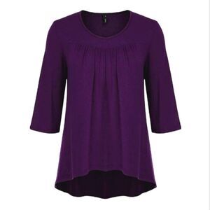 NWT Mixfeer Women’s Plus Size 3/5 Sleeve Boho Loose Blouse Top Tunic Shirts